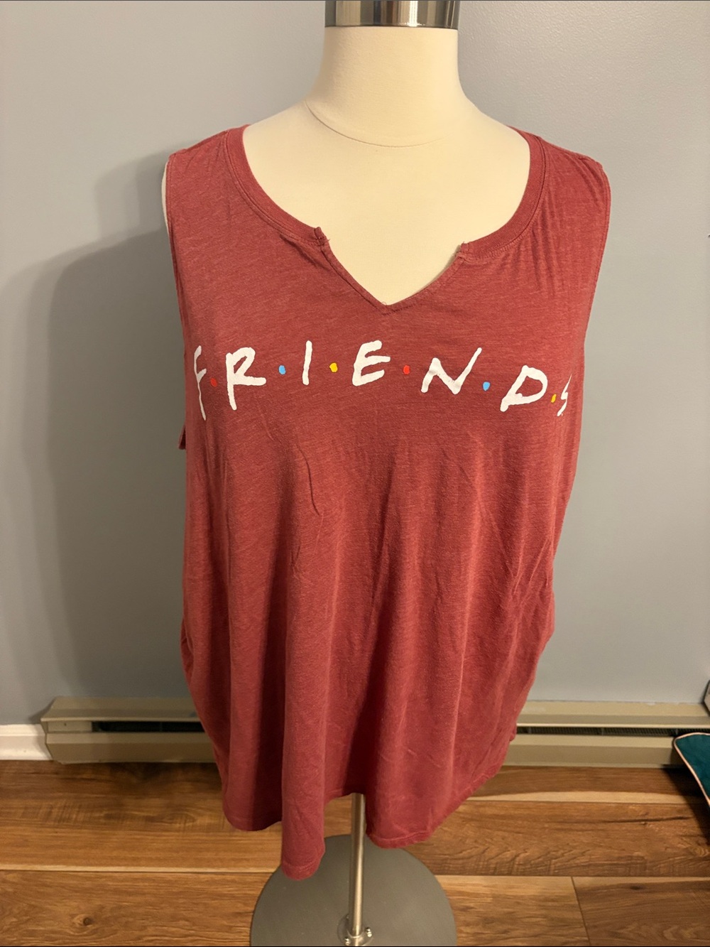 Ripple Junction Women's 'FRIENDS' Graphic Tank in Rust